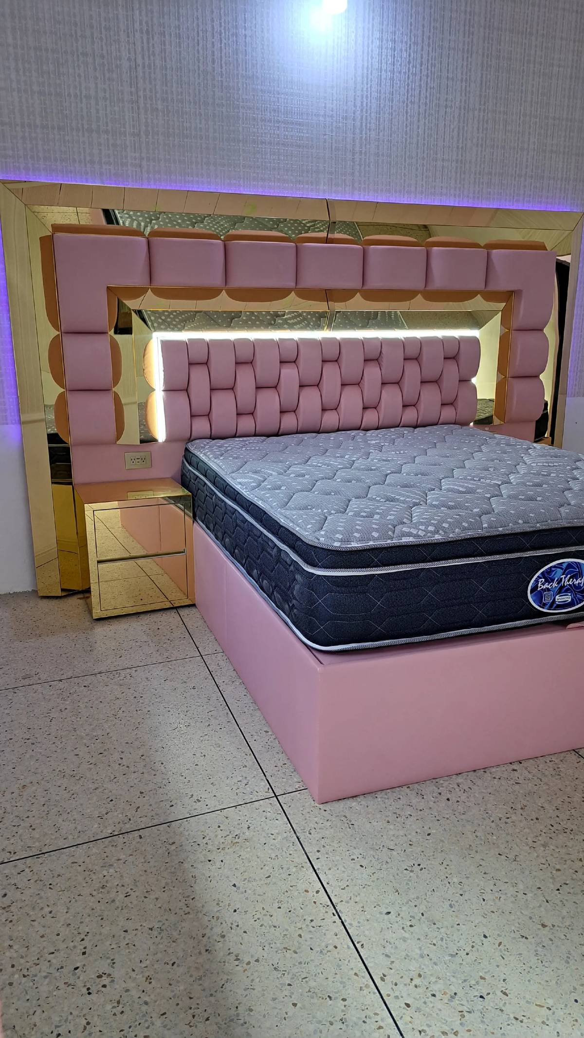 Royal Blush LED Bed Set
